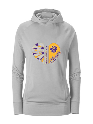Lufkin Panthers Paw Heart Cheer Women's Hoodie