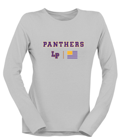 Lufkin Panthers LP Script Team Colors Flag Women's LS T-Shirt
