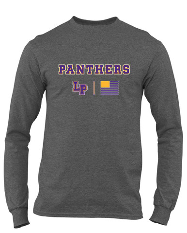 Lufkin Panthers LP Script Team Colors Flag Men's LS T-Shirt