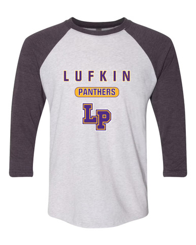 Lufkin Panthers LP Script Mascot #3 Men's Baseball T-Shirt