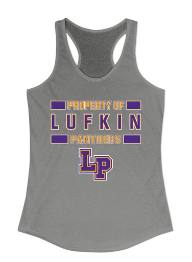 Lufkin Panthers LP Script Property Of Women's Tank Top