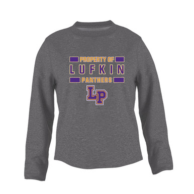 Lufkin Panthers LP Script Property Of Women's Sweatshirt
