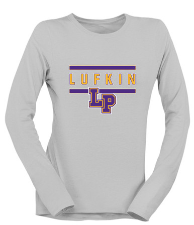Lufkin Panthers LP Script Mascot #4 Women's LS T-Shirt