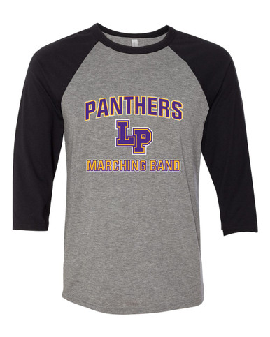 Lufkin Panthers LP Script Marching Band Men's Baseball T-Shirt