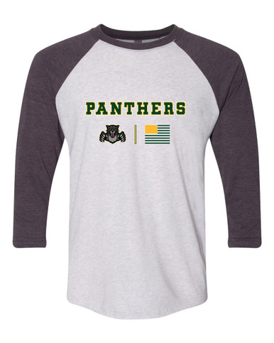 Bruton Panthers Team Colors Flag Men's Baseball T-Shirt