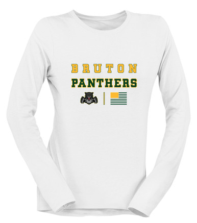 Bruton Panthers Spirit Flag Women's LS T-Shirt