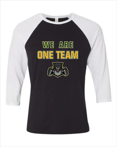 Bruton Panthers We Are One Team Men's Baseball T-Shirt
