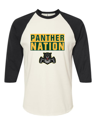 Bruton Panthers Nation #1 Men's Baseball T-Shirt