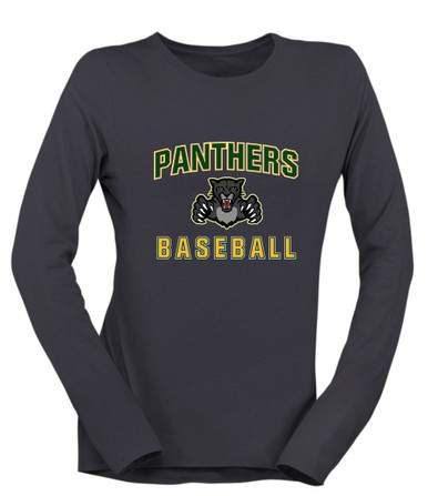 Bruton Panthers Baseball #1 Women's Premium LS T-Shirt