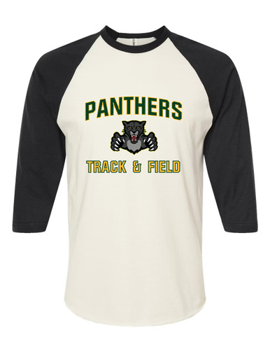 Bruton Panthers Track & Field Men's Baseball T-Shirt