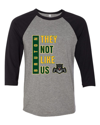 Bruton Panthers They Not Like Us #1 Men's Baseball T-Shirt