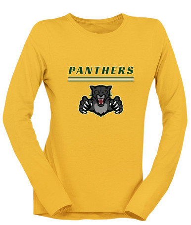 Bruton Panthers Mascot #8 Women's LS T-Shirt