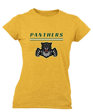 Bruton Panthers Mascot #8 Women's SS T-Shirt