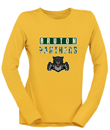 Bruton Panthers Mascot #9 Women's LS T-Shirt