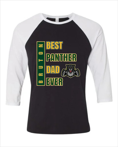 Bruton Panthers Best Panther Dad Men's Baseball T-Shirt