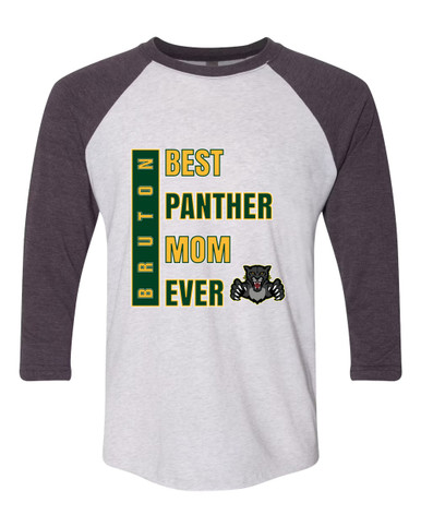 Bruton Panthers Best Panther Mom Women's Baseball T-Shirt