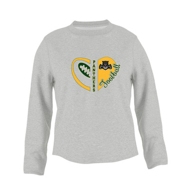 Bruton Panthers Heart Football Women's Sweatshirt