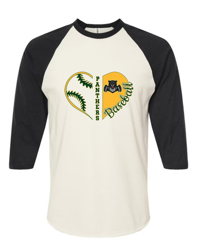 Bruton Panthers Heart Baseball Women's Baseball T-Shirt
