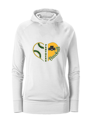 Bruton Panthers Heart Baseball Women's Hoodie