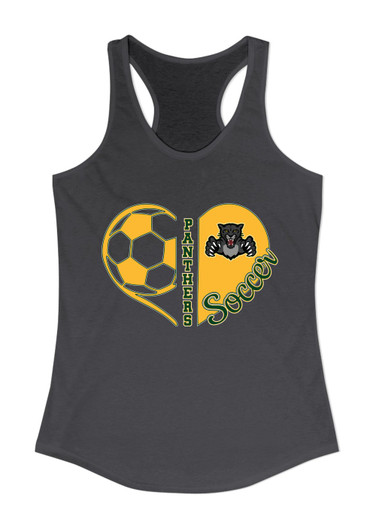 Bruton Panthers Heart Soccer Women's Tank Top