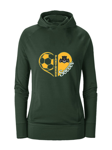 Bruton Panthers Heart Soccer Women's Hoodie