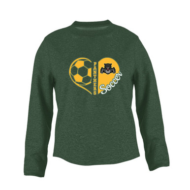 Bruton Panthers Heart Soccer Women's Sweatshirt