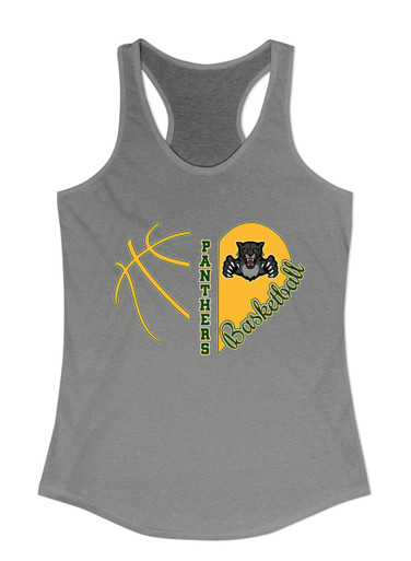 Bruton Panthers Heart Basketball Women's Tank Top