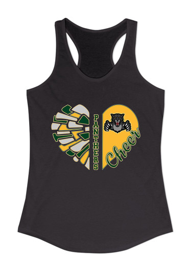 Bruton Panthers Heart Cheer Women's Tank Top