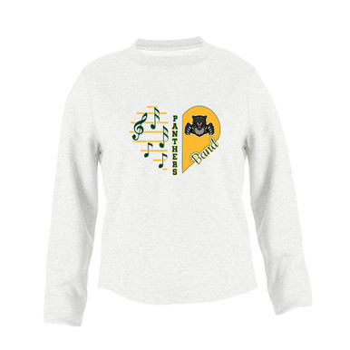Bruton Panthers Heart Band Women's Sweatshirt