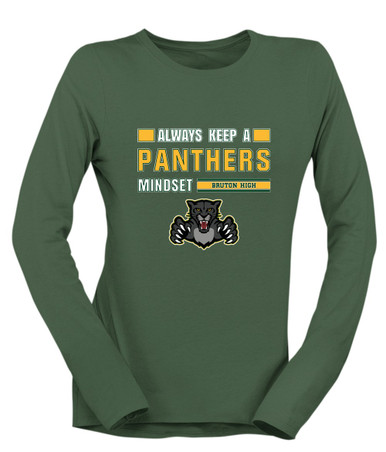 Bruton Panthers Mindset Women's LS T-Shirt