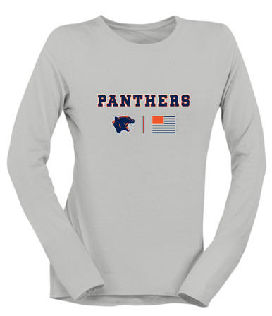 Oswego Panthers Team Colors Flag Women's Premium LS T-Shirt