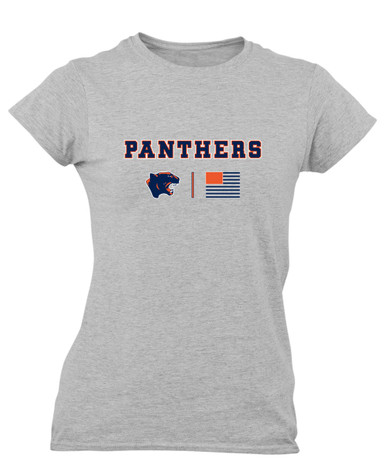 Oswego Panthers Team Colors Flag Women's Premium SS T-Shirt