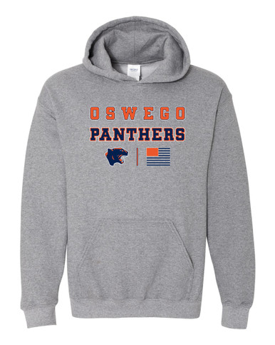 Oswego Panthers Spirit Flag Men's Hoodie