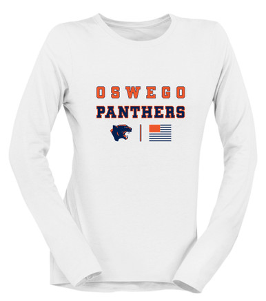 Oswego Panthers Spirit Flag Women's Premium LS T-Shirt
