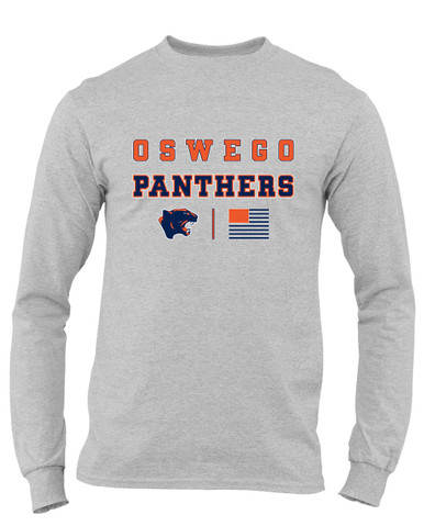 Oswego Panthers Spirit Flag Men's Premium LS T-Shirt