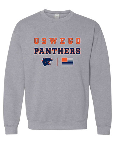 Oswego Panthers Spirit Flag Men's Sweatshirt