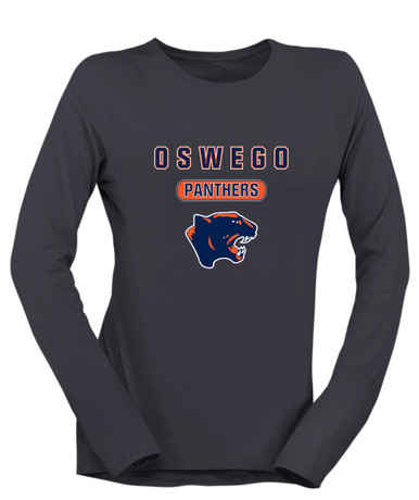 Oswego Panthers Mascot #3 Women's LS T-Shirt