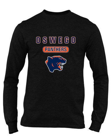 Oswego Panthers Mascot #3 Men's LS T-Shirt