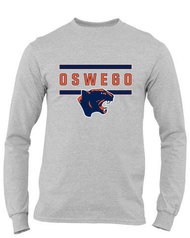 Oswego Panthers Mascot #4 Men's LS T-Shirt