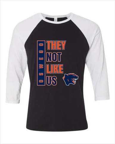 Oswego Panthers They Not Like Us #1 Women's Baseball T-Shirt