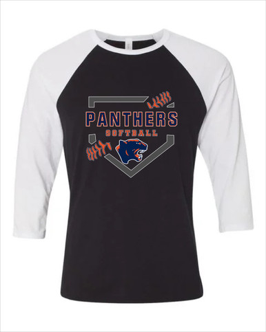 Oswego Panthers Softball #2 Women's Baseball T-Shirt