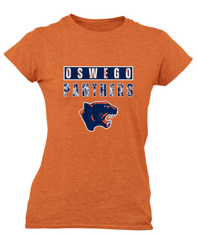 Oswego Panthers Mascot #9 Women's Premium SS T-Shirt