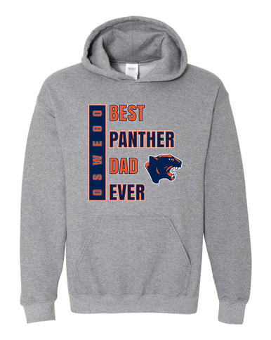 Oswego Panthers Best Panther Dad Men's Hoodie