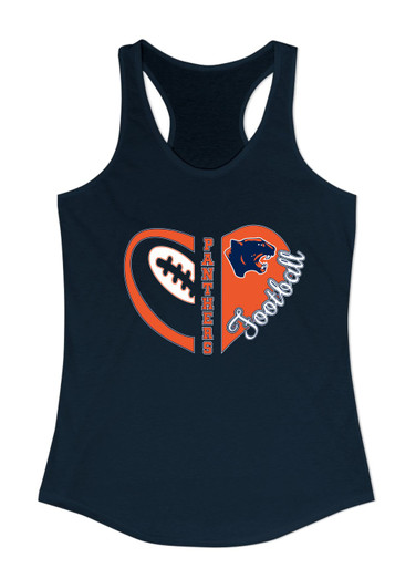 Oswego Panthers Heart Football Women's Tank Top