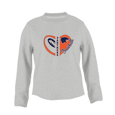 Oswego Panthers Heart Football Women's Sweatshirt