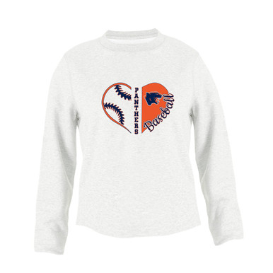 Oswego Panthers Heart Baseball Women's Sweatshirt