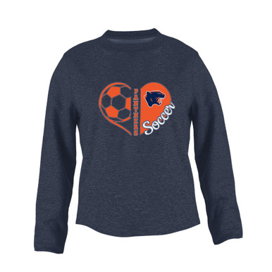 Oswego Panthers Heart Soccer Women's Sweatshirt