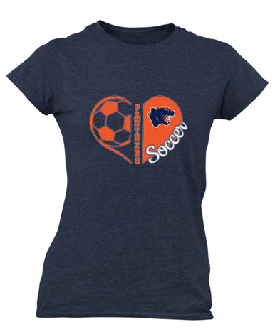 Oswego Panthers Heart Soccer Women's Premium SS T-Shirt