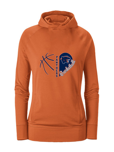 Oswego Panthers Heart Basketball Women's Hoodie