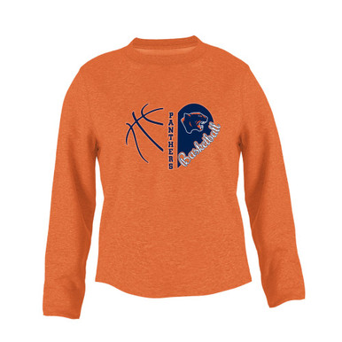 Oswego Panthers Heart Basketball Women's Sweatshirt